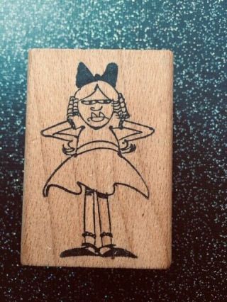 Vintage Rubber Stamp " Say What? " By All Night Media Inc.  2 1/2 X 1 3/4 "