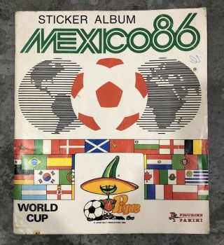 Panini World Cup 86 1986 Mexico Sticker Album - 100 Complete Full - No Writing