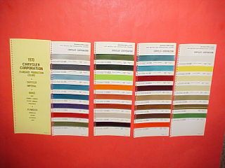 1970 Chrysler Dodge Challenger Charger R/t Plymouth Gtx Barracuda Paint Chips Sw