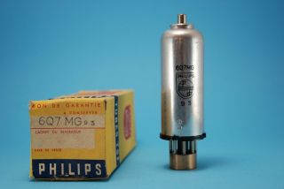 Philips 6q7mg Nos Nib Double Diode Triode Audio Frequency Tube Valve
