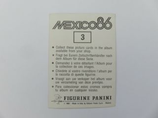 Rare Mexico 86 World Cup 1986 Panini Stickers Foil Badge No 3 - 2