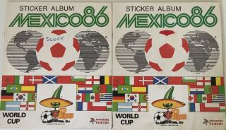 Panini World Cup Mexico 86 Partially Complete Albums X 2