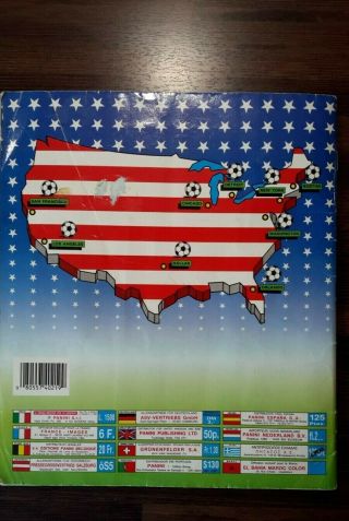 Panini USA 94 World Cup Sticker Album 100 Complete UK & Eire Edition 2