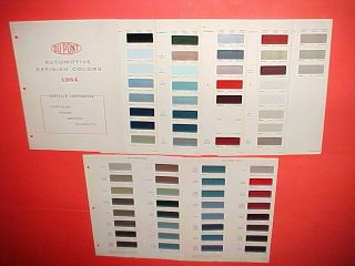 1964 Chrysler Imperial Plymouth Barracuda Dodge Exterior,  Interior Paint Chips