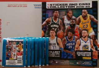 2019 - 20 Panini Nba Stickers With Album 10 Packs With 5 Stickers Per Pack