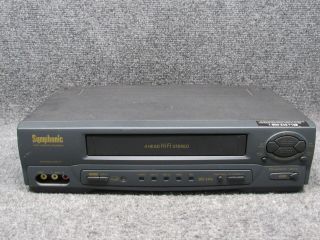 Symphonic Vr - 701 4 Head Hi - Fi Vcr Video Cassette Recorder Vhs Tape Player