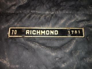 Vintage 1970 Richmond Virginia License Plate Tag Topper 70s Stamped Metal