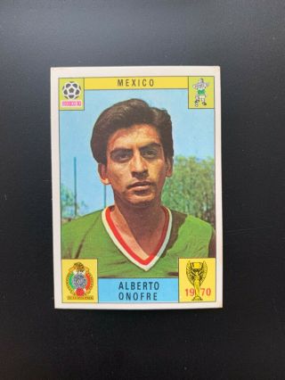 Alberto Onofre - Panini Mexico 70 World Cup Red/black Card 1970