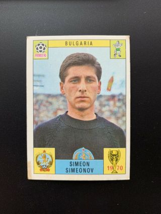 Bulgaria - Simeon Simeonov - Panini Mexico 70 World Cup Red/black Card 1970