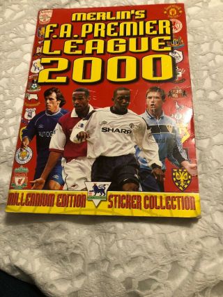 Merlin Premier League 2000 Sticker Album - 100 Complete