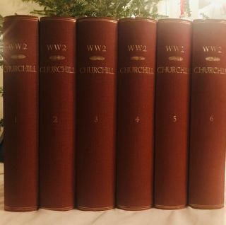 6 Vol Set Winston Churchill The Second World War Hardcover Us 1948 Rare Edition