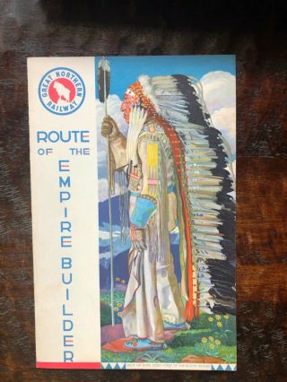 1945 Great Northern Railway Route Of The Empire Builder Menu,  Shots On Both Side