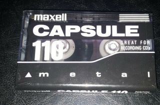 Maxell Capsule 110 Metal Blank Recording Cassette Tape Made In Japan