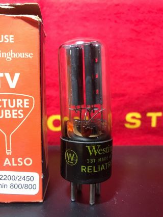 Westinghouse Type 80 Rectifier Tubes NOS Black Plate [] Getter Strong 2