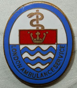 Vintage London Ambulance Service Medical Enamel Badge Early