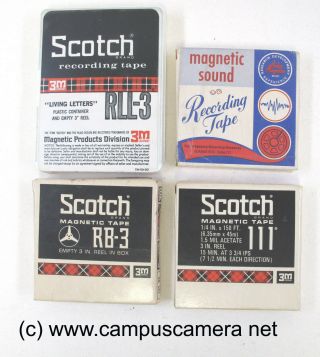 Scotch Magnetic Audio Tape 111 150 Feet 1/4 " On 3 " Reel 2 Pack W/ Bonus Rb - 3 