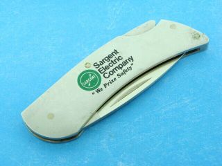 Vintage Zippo Usa Sargent Electric Co Advertising Lockback Pocket Knife Knives