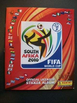 Panini South Africa 2010 Fifa World Cup Football Sticker Album Complete.