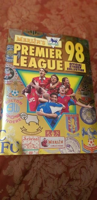 Merlin Premier League 98 Sticker Lbum 100 Complete 1998 Cover & Pages