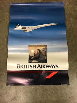 British Airways Concorde Poster Ba 1116 Aircraft Collectible Travel