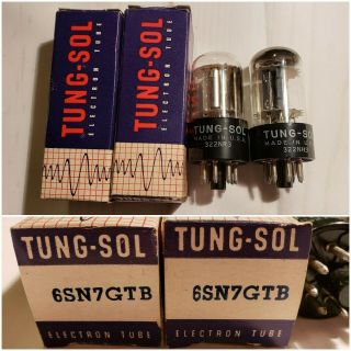 2 Tung - Sol 6sn7 Base Vacuum Tube Vintage Nos Electronic Radio Tv Guitar