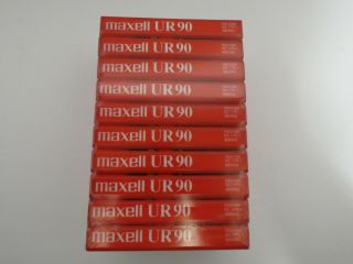 Maxell Audio Cassette Tapes 10 Pack Normal Bias UR 90 Blank 2