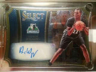 2014 - 15 Select Die - Cut Andrew Wiggins Timberwolves Rc Rookie Auto 87/99 B15