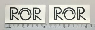 Ror Audio Research Speaker Badges,  Custom Made Aluminum Pair