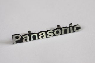 Panasonic Logo Chrome Silver Emblem Badge 46mm (1.  8 ") X 6.  5mm (0.  25 " }