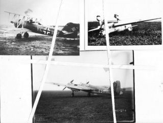 5) 3x Orig Photo German Luftwaffe - Captured Avia B - 71 B - 35,  Praga E.  241