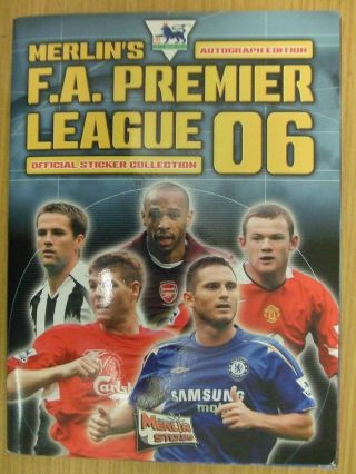 Merlin: 06/2006 Fa Premier League Sticker Album: 100 Complete: Very Good Look