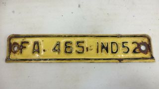 Vintage 1952 Indiana License Plates Tag Toppers Fa 465 Ind Farm Renewal Year 52