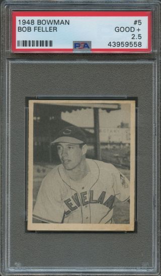 1948 Bowman 5 Bob Feller Psa 2.  5 43959558