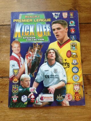 1998 Merlin F.  A.  Premier League Kick Off Football Sticker Album 80 Complete Vgc