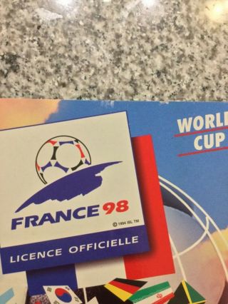 1998 PANINI FRANCE 98 WORLD CUP SOCCER STICKER ALBUM NO STICKERS INSIDE RARE 2