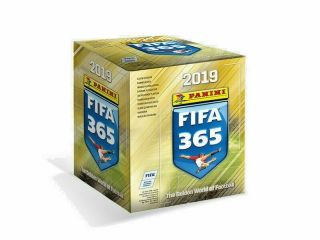 Box Of Panini 2019 Fifa 365 Stickers - 50 Packets 250 Cards - And
