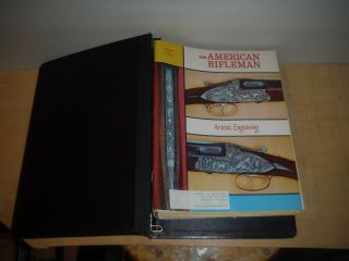 Vintage 1974 Whole Year,  12 Back Issues Of " The American Rifleman ",  Nra Binder.