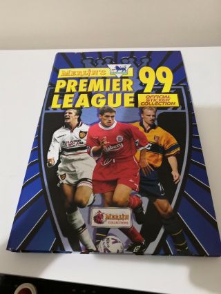 Merlin Premier League 99 Sticker Book 100 Complete With Hardcase/binder