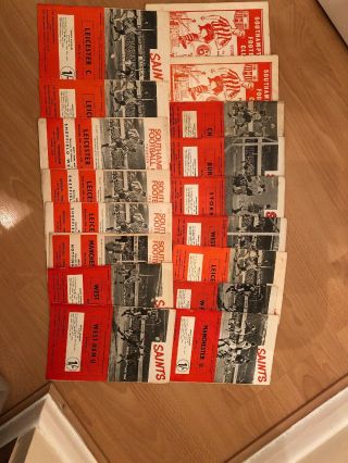 Southampton Fc Football Programmes Vintage 1960 - 1970 Collectors Item