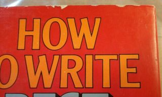 1st Edtn 1st Print HCDJ How to Write Best Fiction Dean Koontz NEAR 2