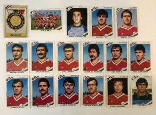 17 X Bulgaria Panini Mexico 86 Stickers With Back Football World Cup Wm