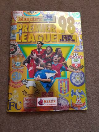 Merlin Premier League 98 Sticker Book Complete
