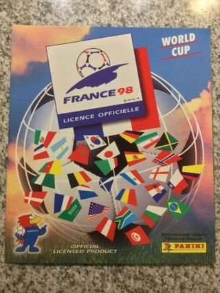 1998 Panini France 98 World Cup Soccer Sticker Album No Stickers Inside Read