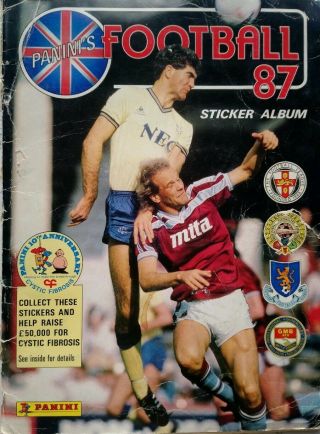 Panini Football 87 Sticker Album 100 Complete