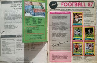 Panini Football 87 Sticker Album 100 Complete 2