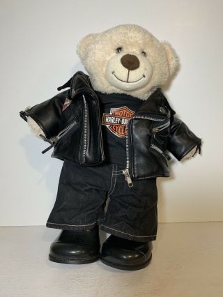 Harley Davidson Teddy Bear With Jacket Boots & Pants