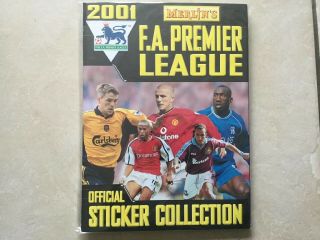 Fa Premier League 2001 Sticker Album With Complete Set Of Stickers