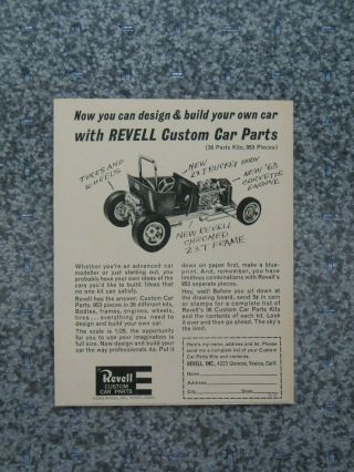 Vintage 1963 Revell Custom Model Car Parts Advertisement