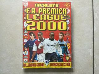 Fa Premier League 2000 Sticker Album With Complete Set Of Stickers