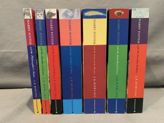 1st Edition,  Early & 1st Print U.  K.  Bloomsbury Harry Potter Set,  J.  K.  Rowling Sc